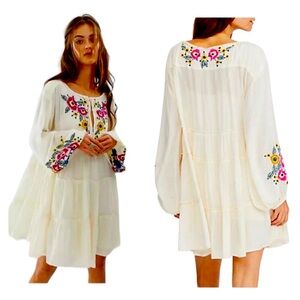 Free People Boho Embroidery dress